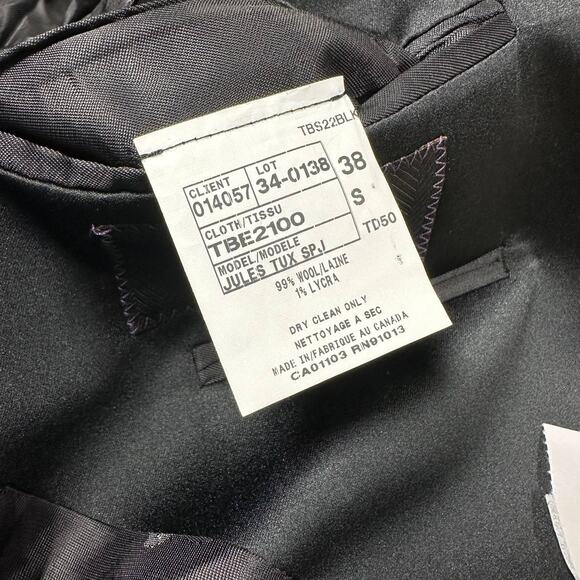 Ted Baker London Jules Flower Print Tux Peak Jacket Black Men's Size 38S NWT - Picture 7 of 10